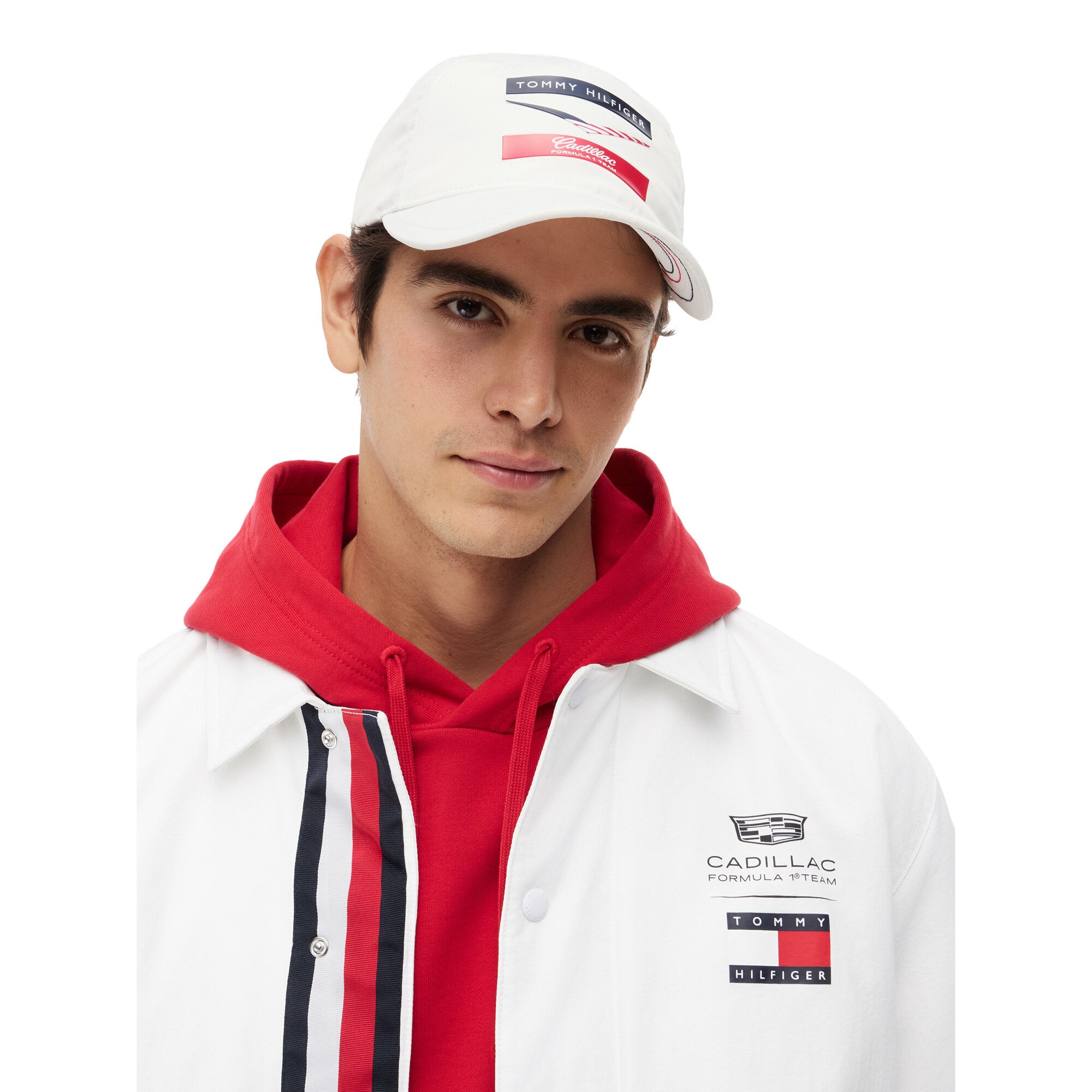Cadillac Tommy Hilfiger Chevron-Kappe – Weiß