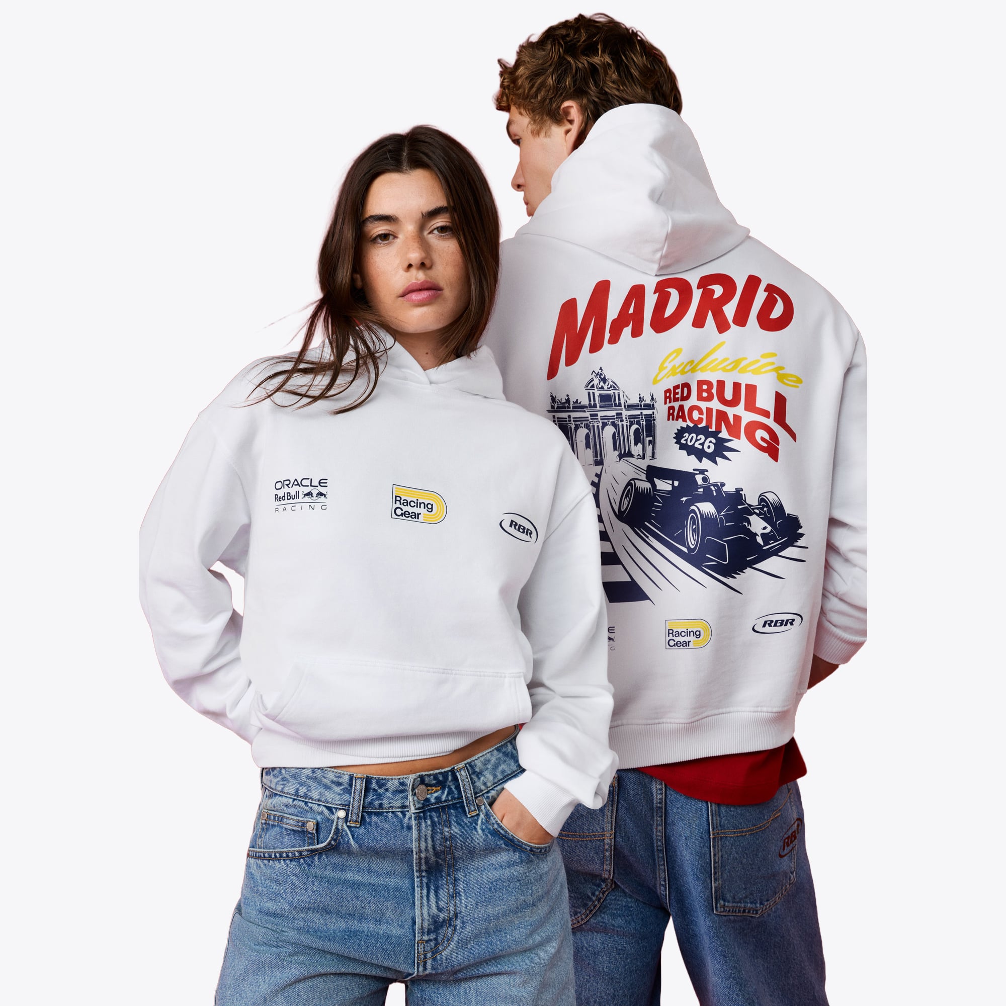 Sweat à capuche Oracle Red Bull Racing Pepe Jeans Puerta Alcala - Blanc - Unisexe - unisexe Taille: L