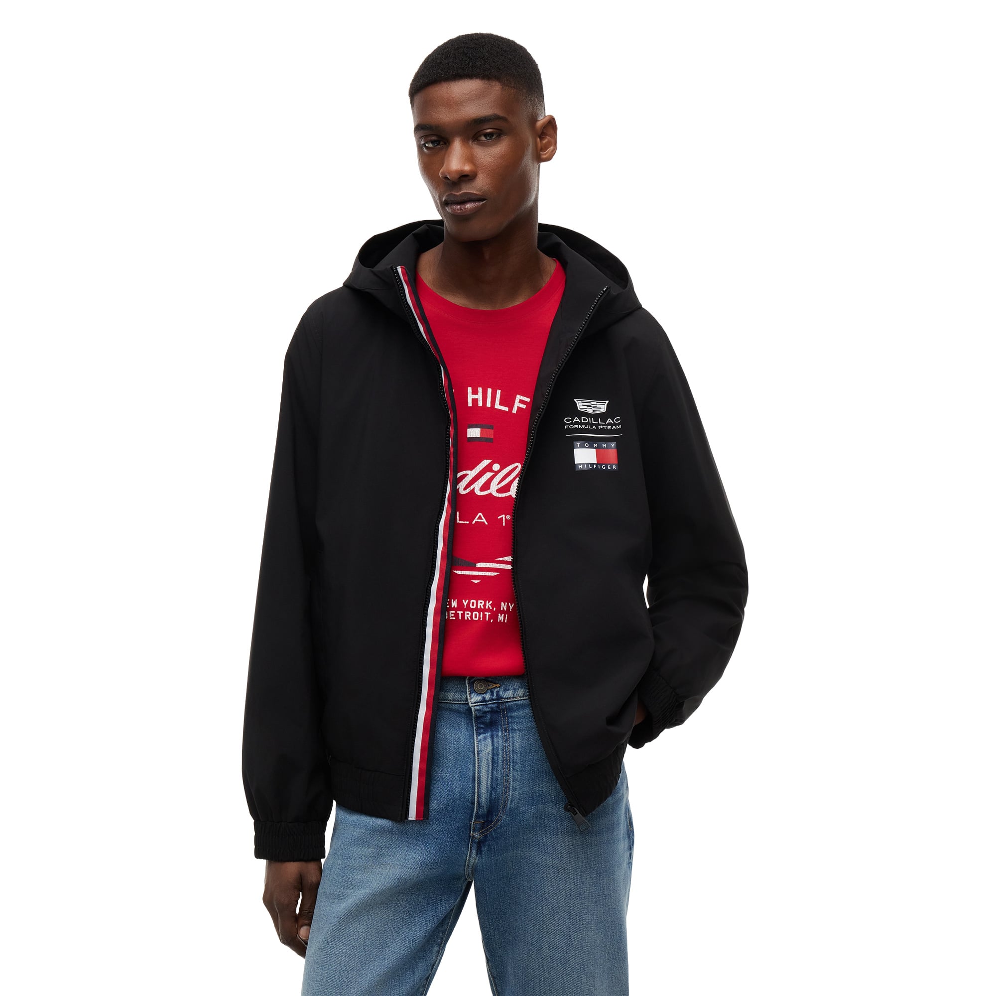 Veste coupe-vent Cadillac Tommy Hilfiger Script - Noire - Homme Taille: S