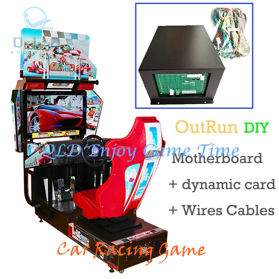 OutRun Driving Game Motherboard Console Kits, DIY Adult Car Racing Simulator, HD SEGA 3D Video Game Machine, Arcade Kit