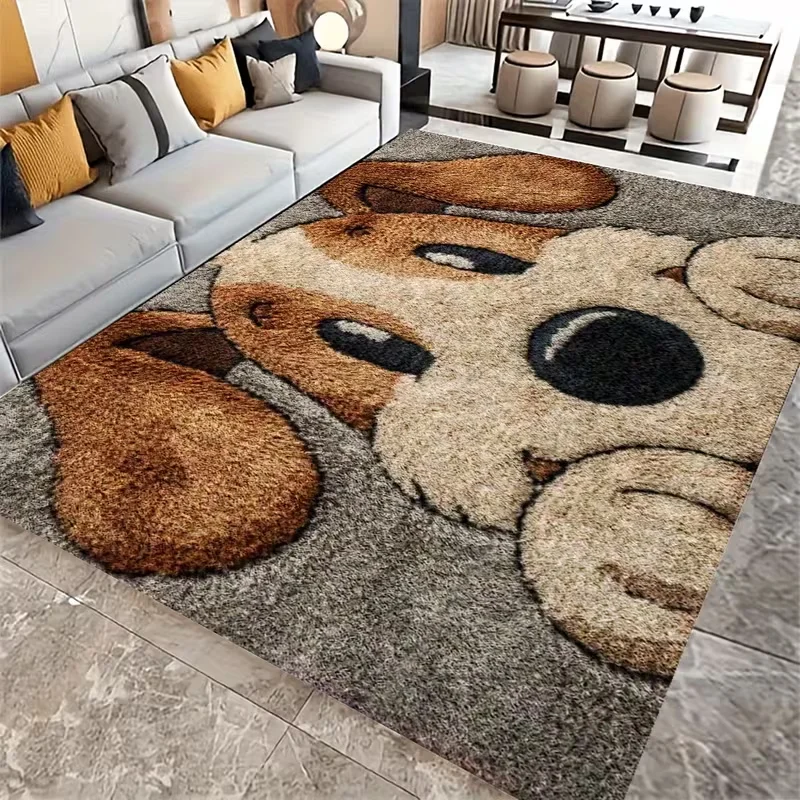 Cartoon Puppy Animal Pattern Ins Style Large Carpet Living Room Bedroom Study Office Corridor Versatile Home Decor Like Clouds