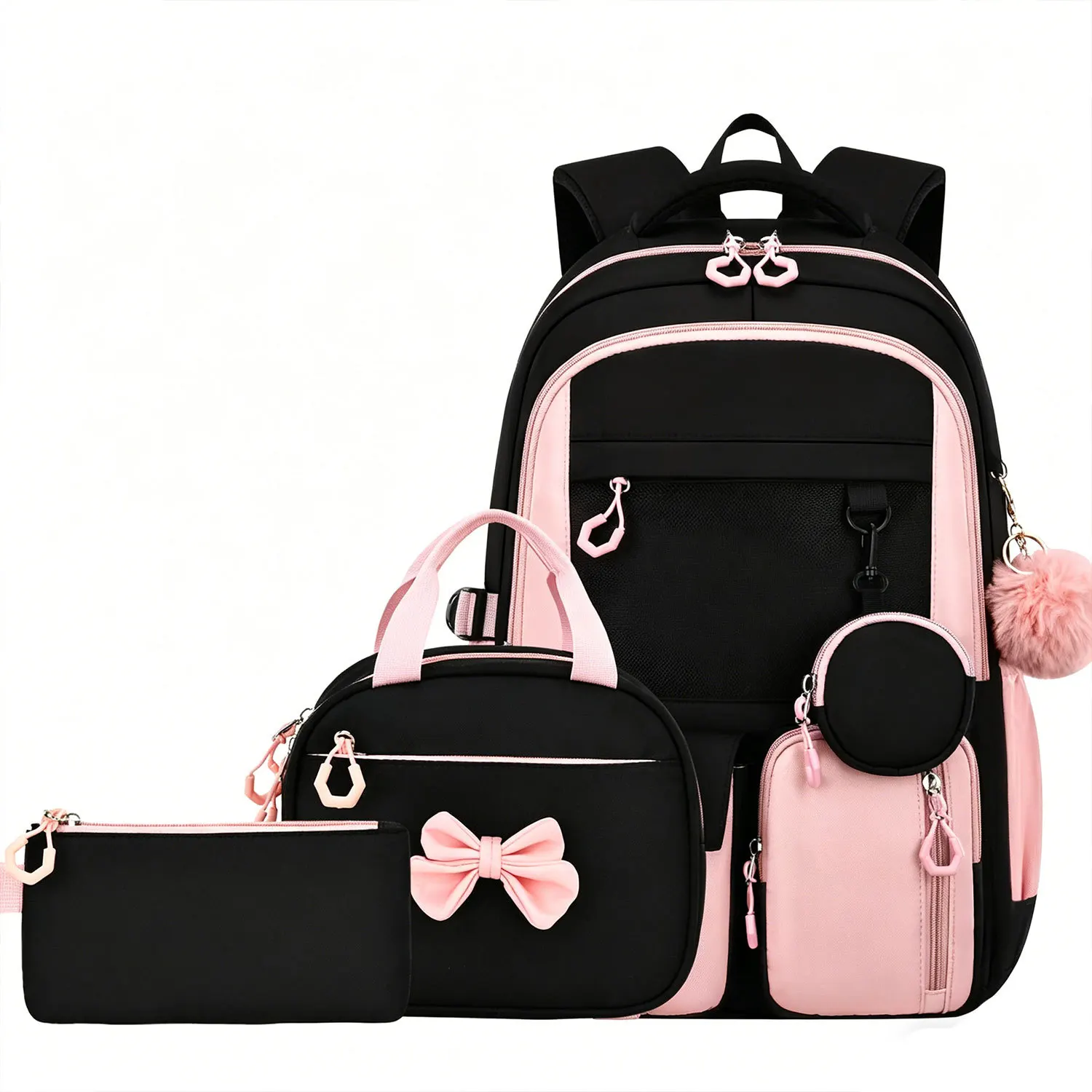 Ensemble de sacs d'école pour enfants, grand sac à dos Kawaii pour filles, sac à dos d'école primaire, sac à livres pour enfants, sac à dos de voyage étanche pour ordinateur portable