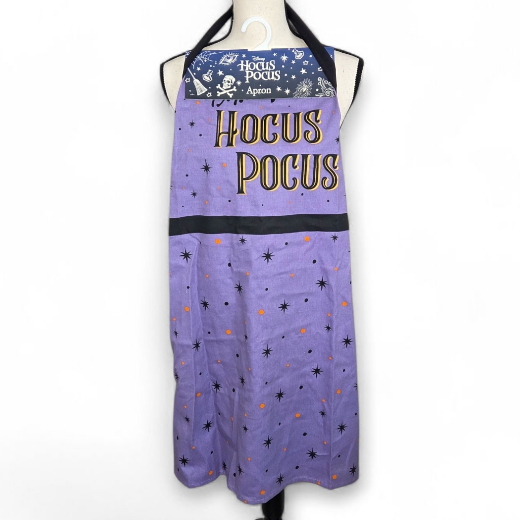 Disney Kitchen | Disney Hocus Pocus Sanderson Sisters Purple Halloween Witch Kitchen Apron | Color: Black/Purple | Size: Os