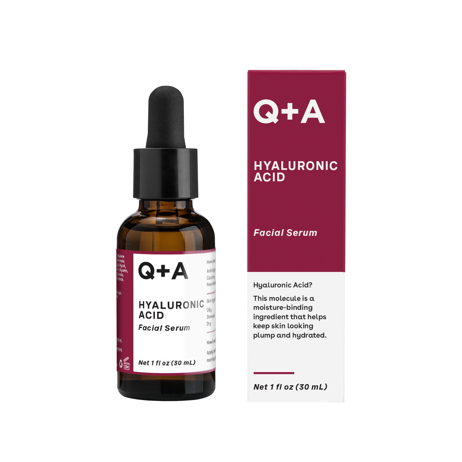Q+A Hyaluronic Acid Facial Serum