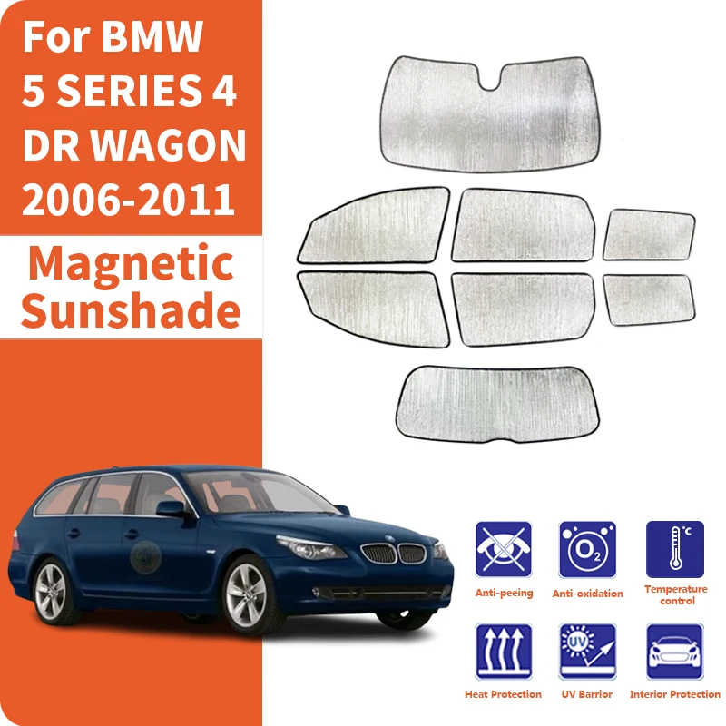 Pare-soleil de fenêtre de voiture personnalisé, anti-UV, pare-soleil de fenêtre de voiture, couvre-pare-soleil, personnalisation pour BMW Série 5 E61 4 portes break 2006-2011
