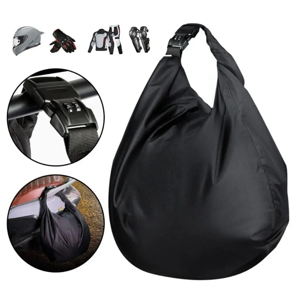 Sac de casque de moto antivol avec cadenas à combinaison, boucle d
