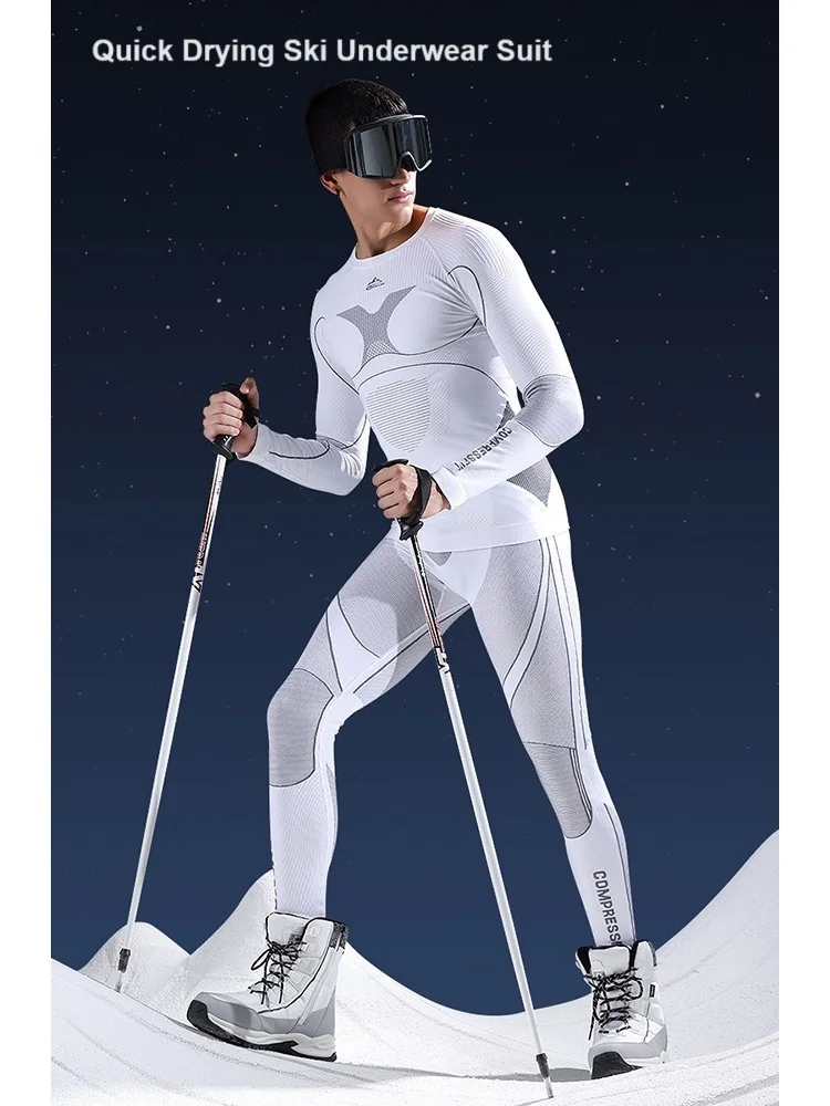 Sous-vêtement de ski professionnel à séchage rapide pour hommes et femmes, compression respirante, sports de plein air, ski trempé, chaud, automne, hiver
