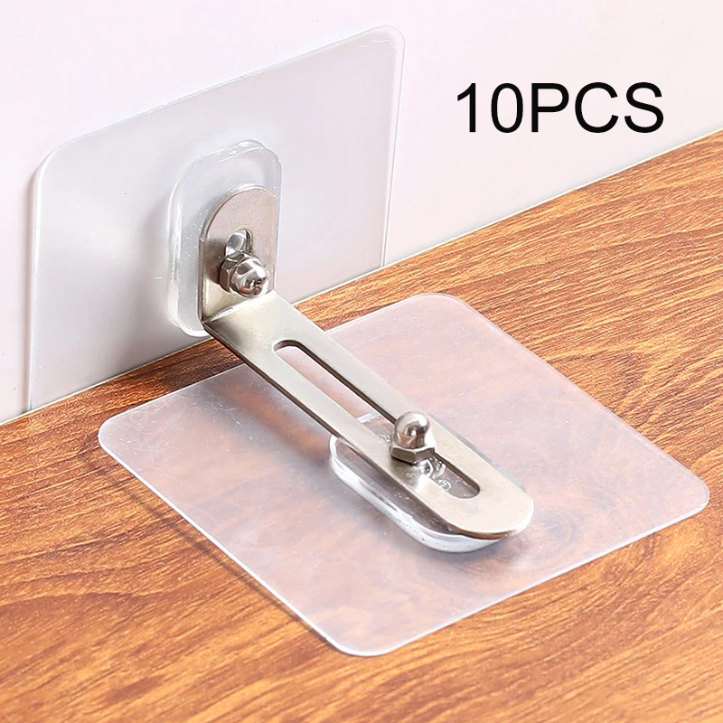 10PCS Starke Selbstklebende Bücherregal Schuh Schrank Kleiderschrank Wand Halterung Feste Patch Für Kind Schutz Kein Stanzen, um zu verhindern