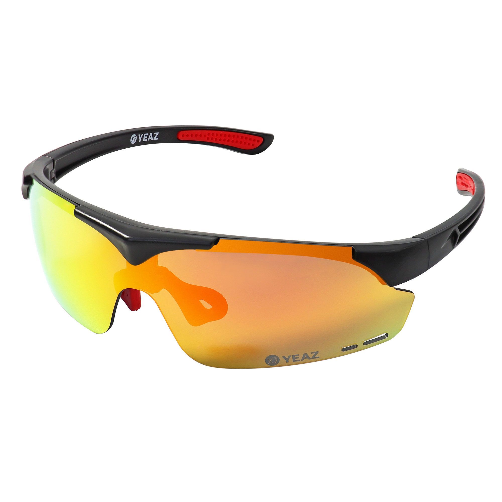 SUNUP Occhiali da sole Magnet Sports Nero opaco, Lente Rosso Revo 1 St
