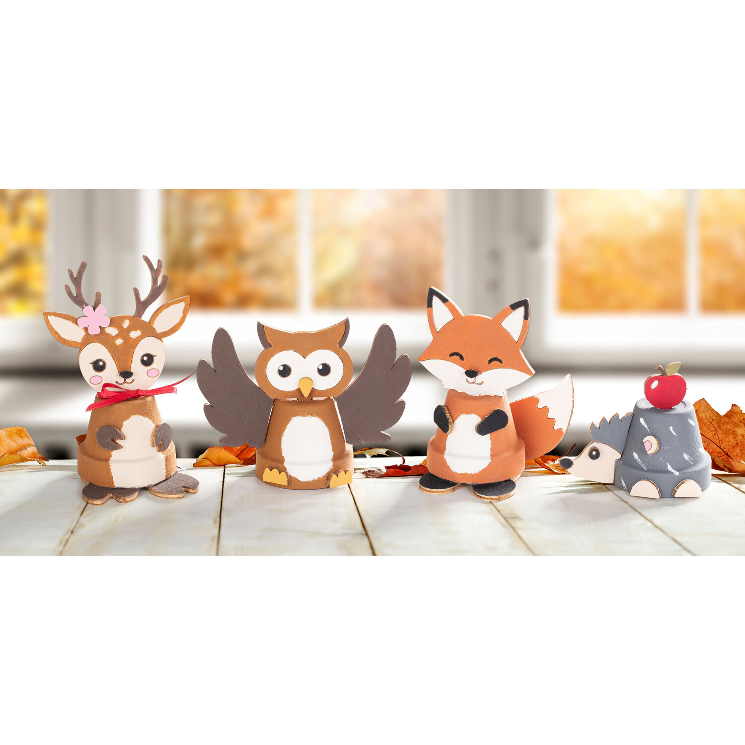 buttinette Kit créatif figurines "animaux de de la forêt", 4 pcs.