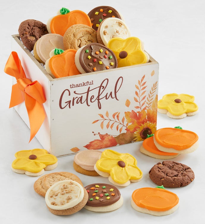 Thankful And Grateful Crate And Cookies by Cheryl's Cookies