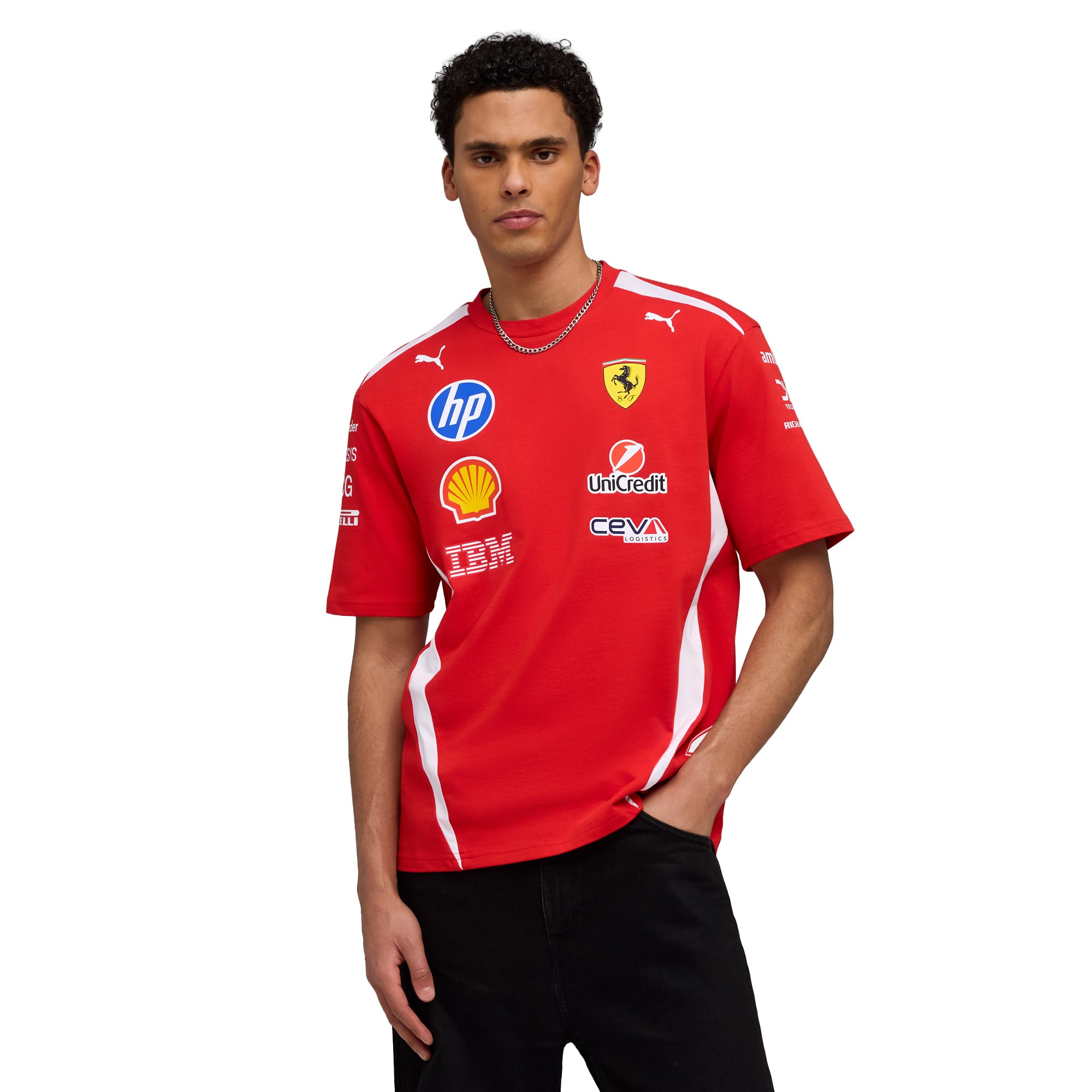 T-shirt décontracté Scuderia Ferrari Replica Lewis Hamilton Driver - unisexe Taille: 2XL