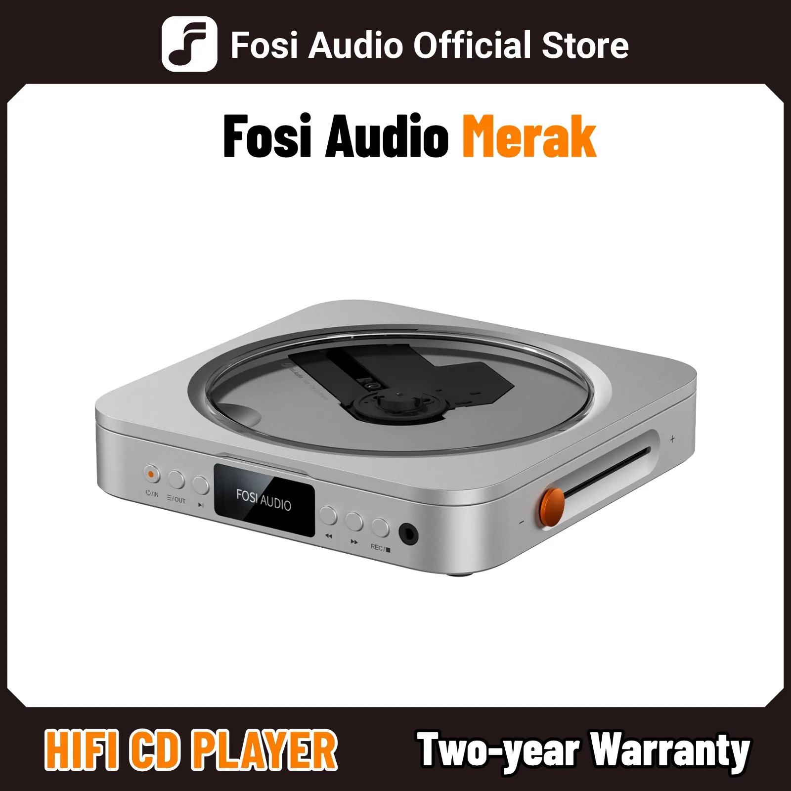 Fosi Audio Merak HiFi CD-Player mit Fernbedienung CS43131 DAC 210MW *2 Kopfhörerverstärker Unterstützt USB-Ripping USB-Laufwerkeingang