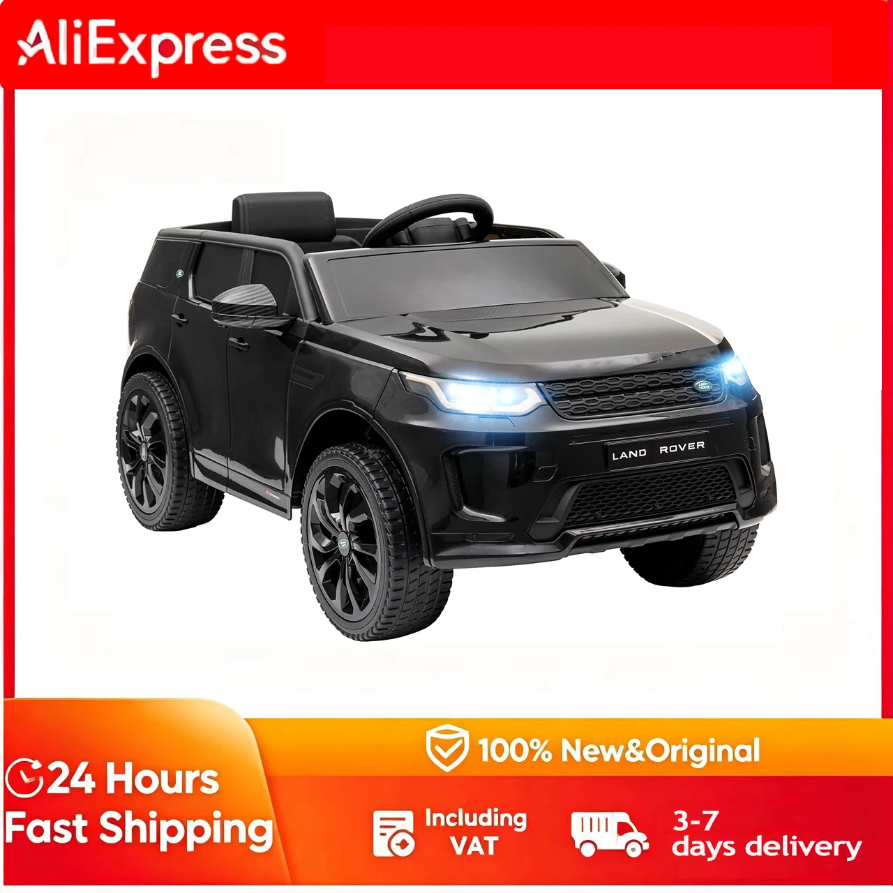 Voiture électrique pour enfants, 12V, voiture pour enfants avec télécommande, lumière LED, musique, haut-parleur, 3-6 ans, noir, poussette électrique, poussette jouet, voiture électrique jouet pour