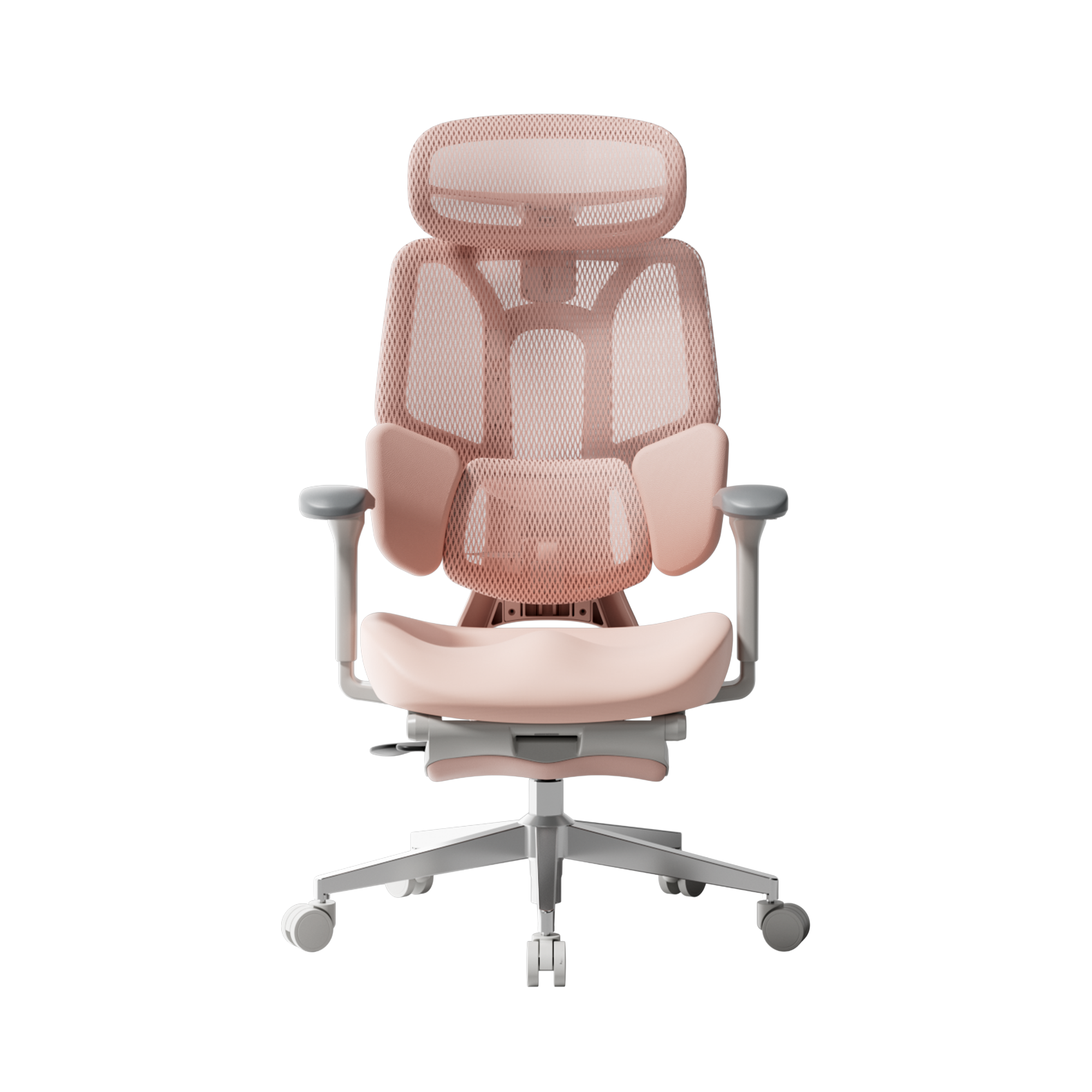 HBADA E3 Air Ergonomic Office Chair 2026 Edition– Upgraded Flexibility, Pink / With Footrest
