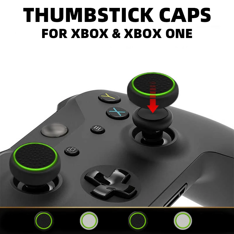 Silicone Analog ThumbStick Grip Caps for Xbox One/Xbox Series X S/Xbox 360 Controller Accessories Thumbstick Grip Caps