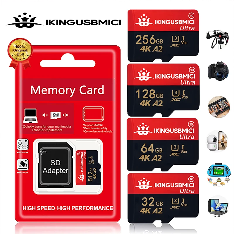 Memory Reliable Quality 32/64/128/256/512gb Mini Durable Smartphone High Micro Original 10 Card Flash Class Tf Quality Fast U3