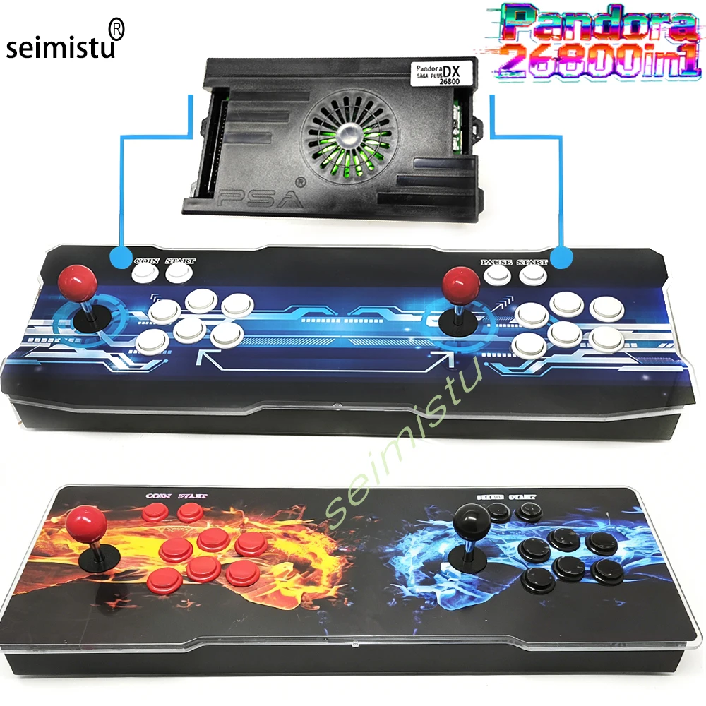 Arcade Game Console Pandora 268000 in 1 Box 3D Retro Video Game Machine with Game Board 8 Way Joysticks & Push Buttons to TV