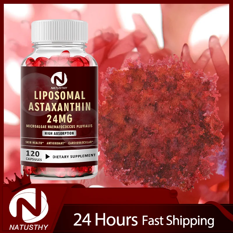 Haematococcus Pluvialis Astaxanthin Capsule - Liposomal Astaxanthin 24mg - Natural Antioxidant Skin & Eye Health & Immune Health