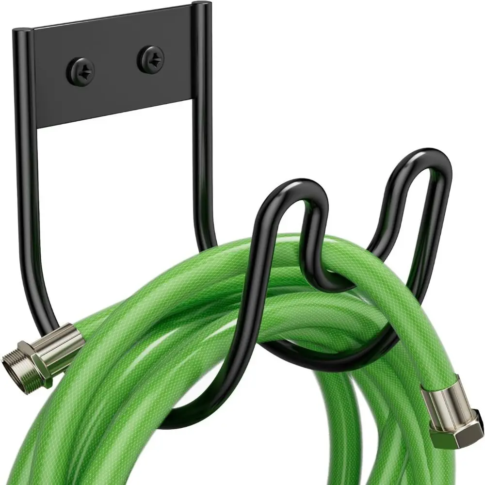 Durable Iron Metal Garden Hose Hanger Wall Mounted Easy Installation Garden Water Pipe Hook Storage Hook Garden Use