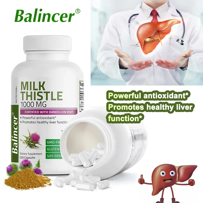 Milk Thistle Liver Capsules - Promotes Energy Production, Liver Health, Digestive Health, and Strengthens Immunity