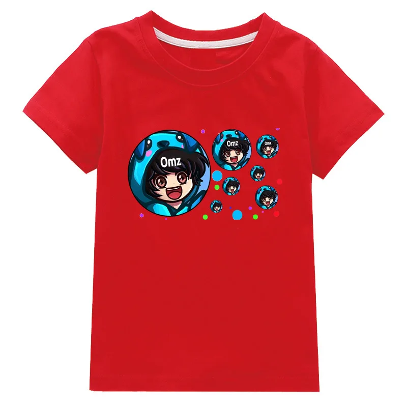 Omz Pattern Girls T-Shirt Clothes Summer Children Clothing Boys Girls Tops Tees Children's Omz T-Shirt Fashion Girl Clothing