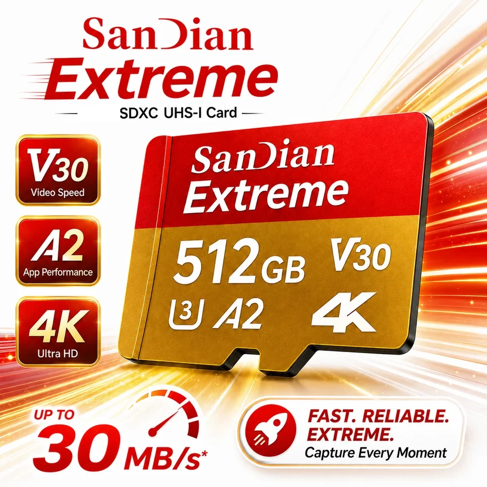 128GB Memory Card Flash Cards Reliable Micro TF SD Card High Speed Memory Sd Cards Class10 Storage Card for PC/Smartphone