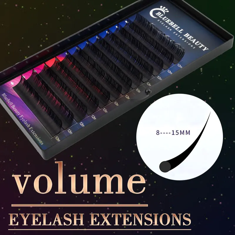 Bluebell Beauty 8-15mm Matte Volume Eyelashes Extensions Individual Lashes Fluffy False Eyelashes for Eye Beauty