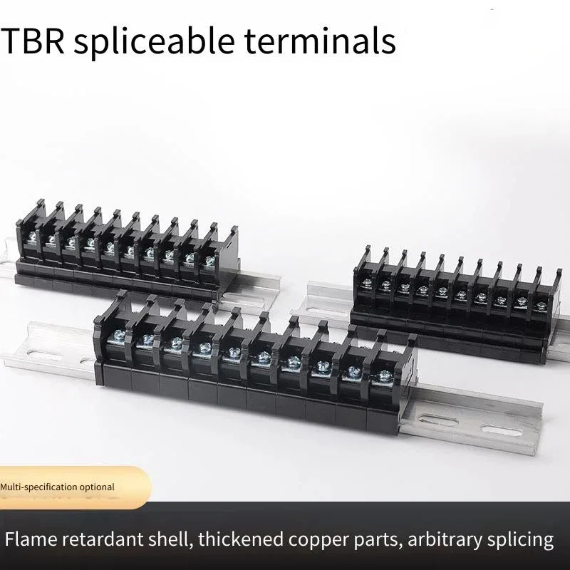 TBR-10A Electronic Movable Terminal Block with Guide Rail PC Line Combined Connector Block for Electronics