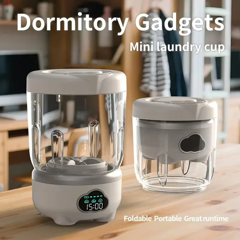 1.6L Foldable Mini Washing Machine Portable Home Clothes Socks Underwear Cleaning Washing Machine Travel Washing Machine