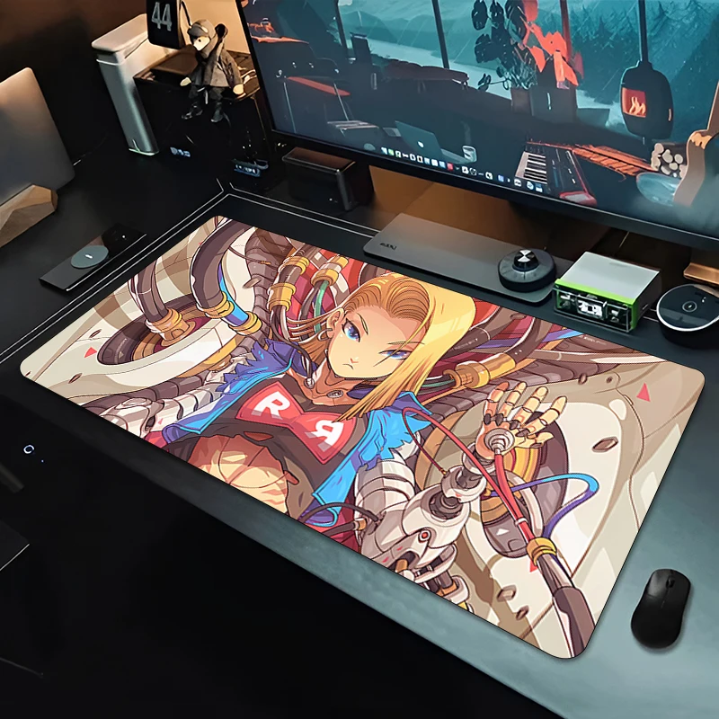 DBZ Large Mouse Pad Notbook PC Gamer Keyboard Pad NonSlip Game Computer Desk Mat Dragon Ball Android 18 Rubber Extended MousePad