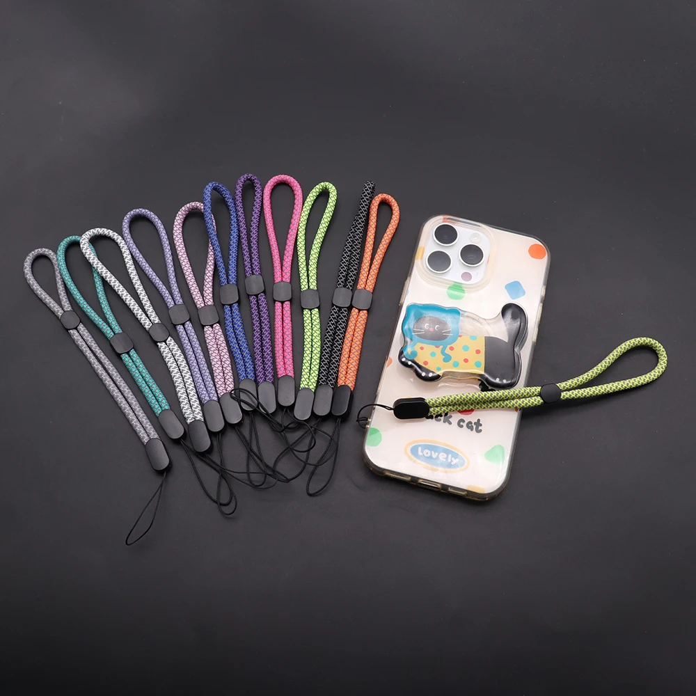 Fluorescent Cell Phone Strap Wrist Straps Hanging Rope Mobile Phone Chain Adjustable Phone Charm Phone Wrist Lanyard DSLR Camera