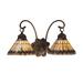 Meyda Lighting Tiffany Jeweled Peacock 18 Inch Wall Sconce - 18526