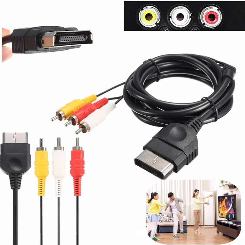 RCA Cable for XBOX Console AV Extension Cord for Microsoft XBOX Audio Video TV Cable for XBOX Game Stereo Screen Monitor Line