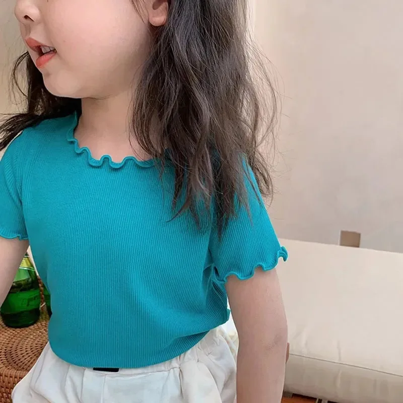 Children's T-shirts for Girls Clothes Kids Clothes Girl Clothing Elementary School Girl's Clothing Kids' Tops and T-shirts 2026