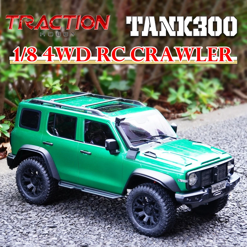 TRACTION HOBBY Competitive Edition TANK300 4WD RC Road Crawler 1/8 Electric Remote Control Model Car Adult Children's Toys