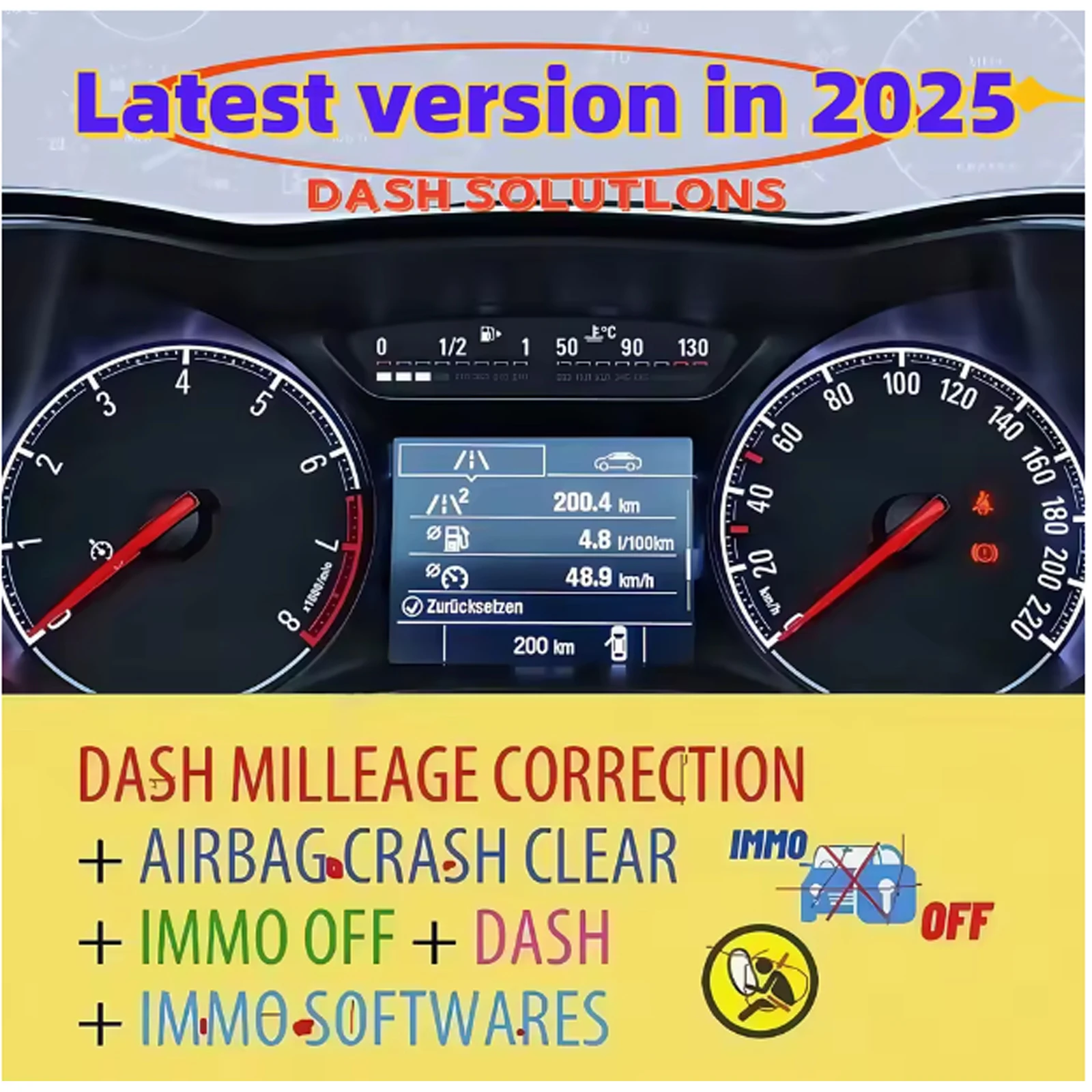 Latest 2025 32GB Package DASH MILLEAGE CORRECTION+AIRBAG CRASH CLEAR+IMMO OFF+ DASH +IMMO SOFTWARES Download installation video