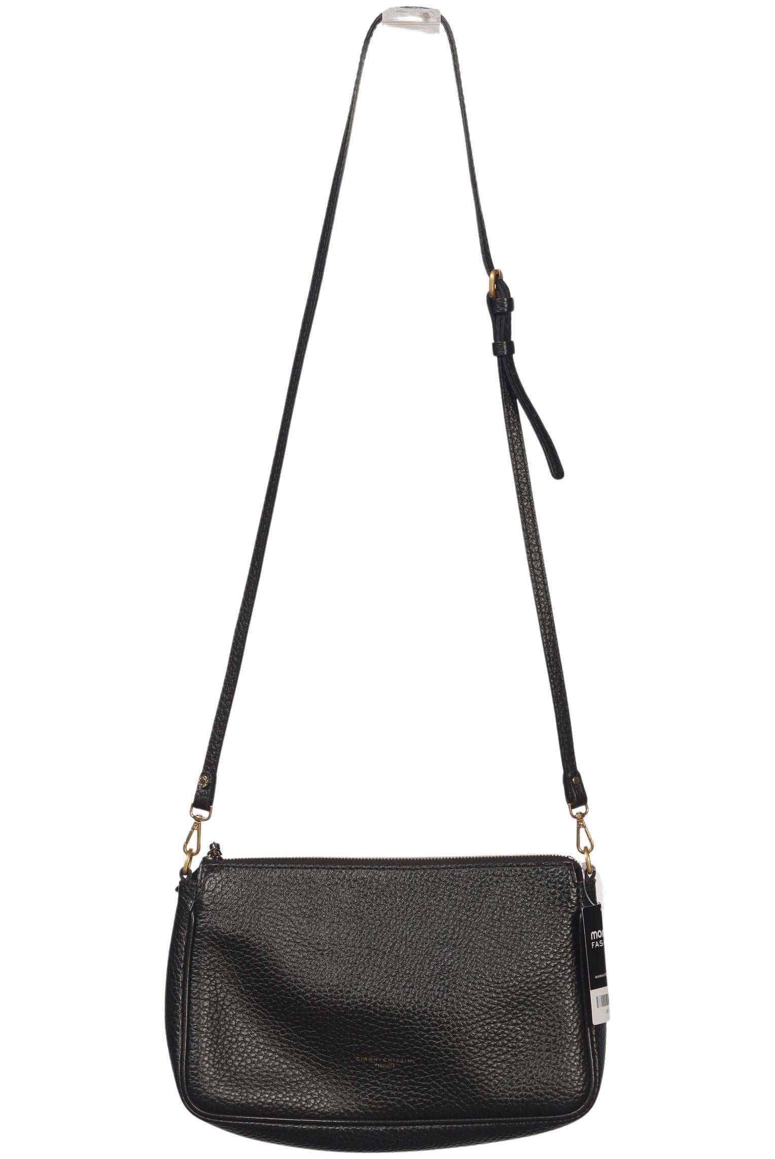 Gianni Chiarini Damen Handtasche gross Leder, Gr. , Schwarz, Leder / kein / Etikett