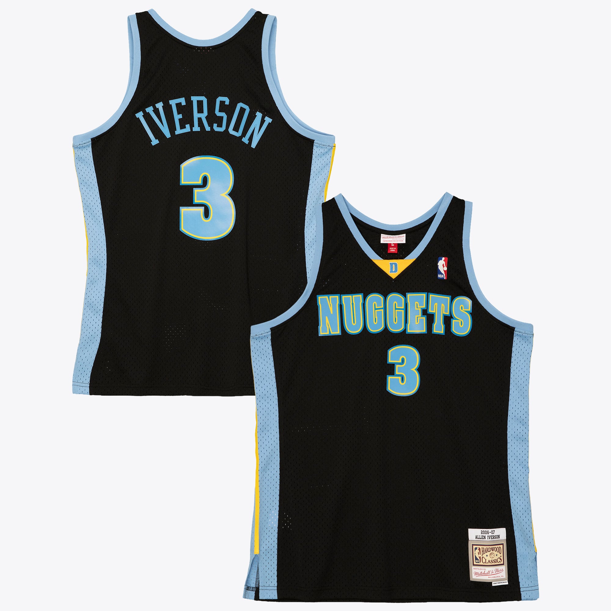 Maillot authentique Swingman Mitchell & Ness Allen Iverson (Denver Nuggets) Maillot Swingman Authentique Reload 2006 - Noir - Homme Taille: L