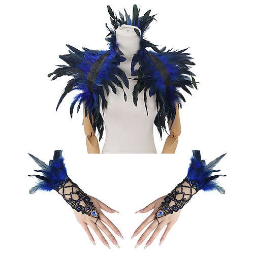 Accessoires de samba pour le carnaval de Rio 2026: ensemble de costume 3 pièces rouge et noir à plumes pour femme, avec épaulettes et manchettes en dentelle. Costume de scène pour festival au Brésil.