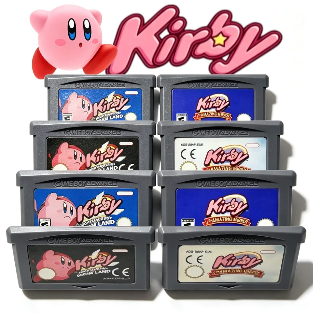 4 Styles Kirby 32-Bit Game Card GBA Game Video Game Cartridge Console Card Amazing Mirror Dream Land Classic Game Collection
