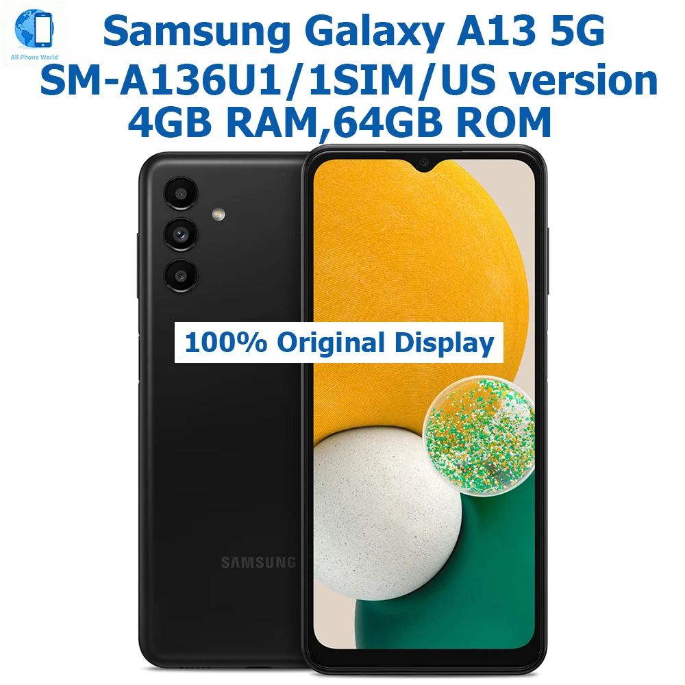 Samsung Galaxy A13 5G Smart Android Phone 6.6-inch 50MP Samsung Smart Phone 5000mAh 15W NFC US Edition Original Unlocked A136U1