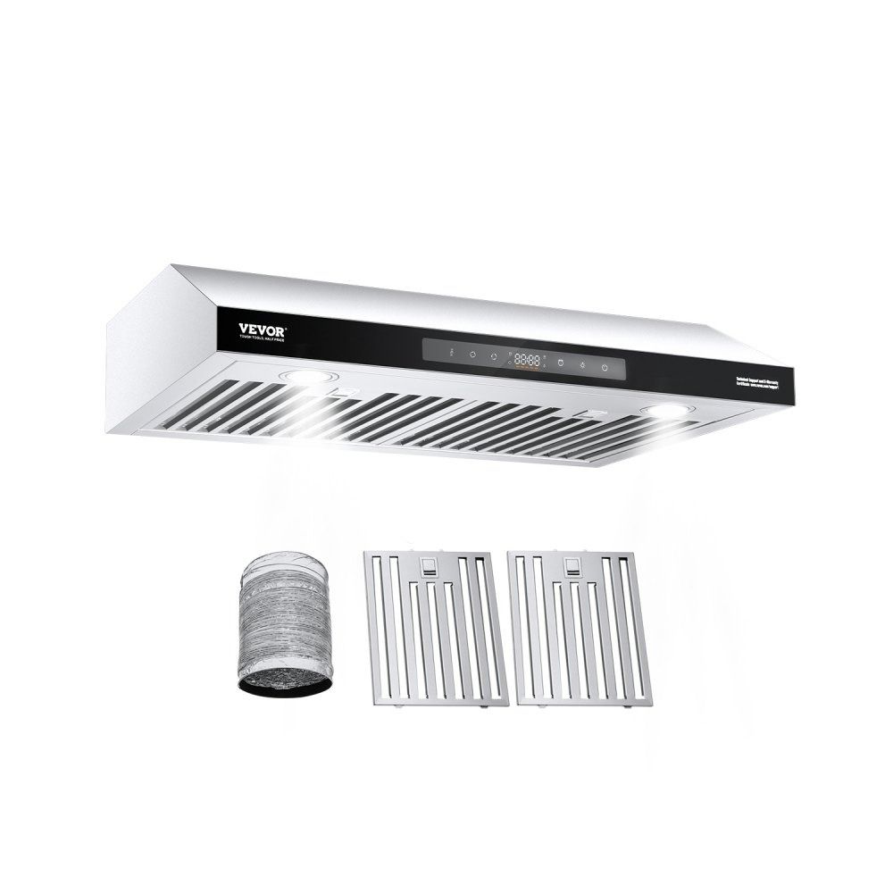 900CFM Under Cabinet Range Hood With Smart Gesture Touch Control Stainless Steel Vent Hood 900CFM Under Cabinet Range Hood With Smart Gesture Touch Control Stainless Steel Vent Hood