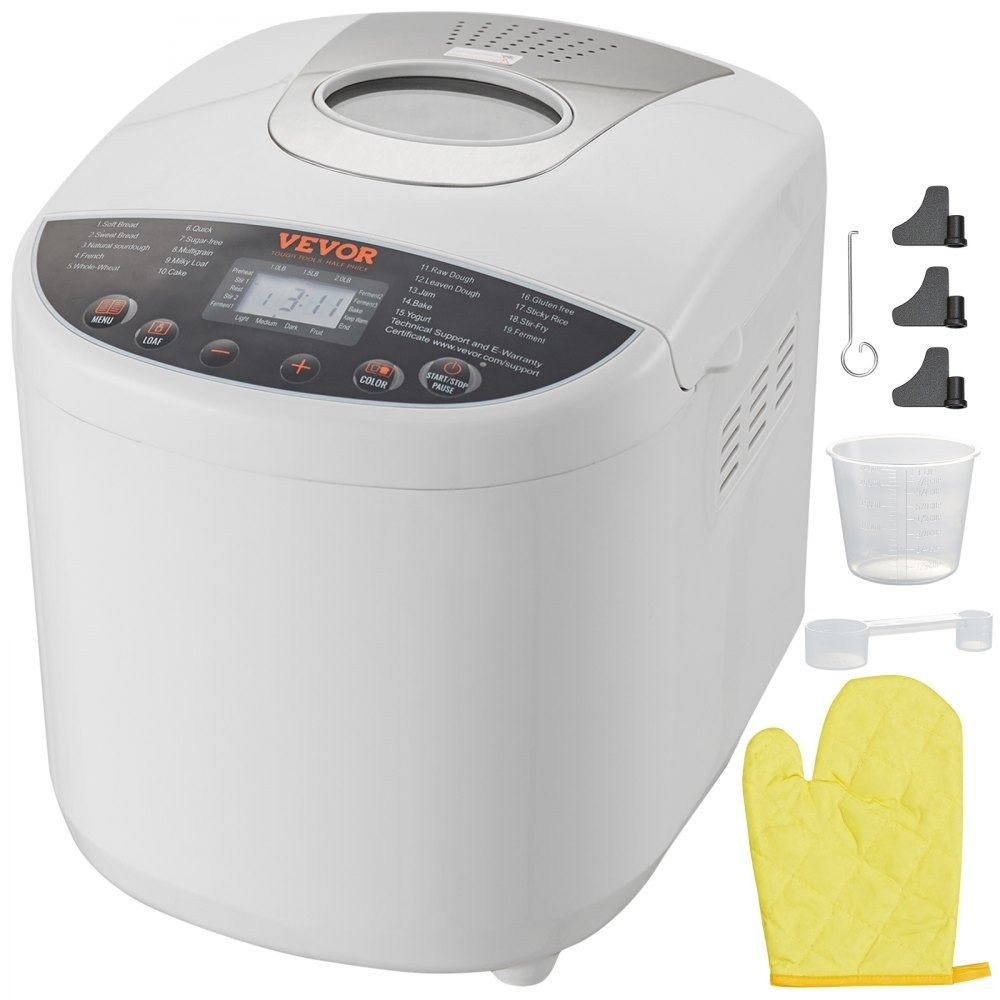 19 in 1 Bread Maker Machine Automatic Breadmaker With Ceramic Pan And Gluten Free Settings 19 in 1 Bread Maker Machine Automatic Breadmaker With Ceramic Pan And Gluten Free Settings