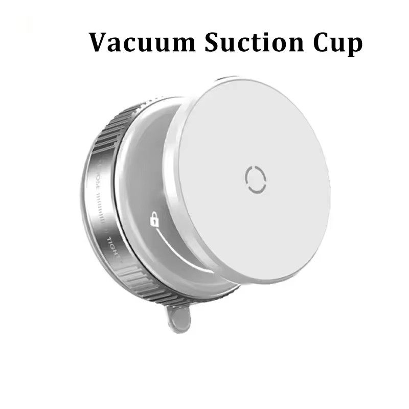 Magnetic Car Phone Holder With Vacuum Suction Adjustable Foldable Car Phone Mount white1