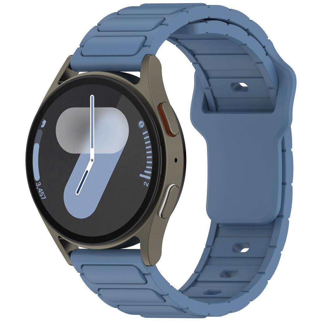 Silicone Watch Band Shaped Soft Adjustable Replacement Strap For Smartwatches blue