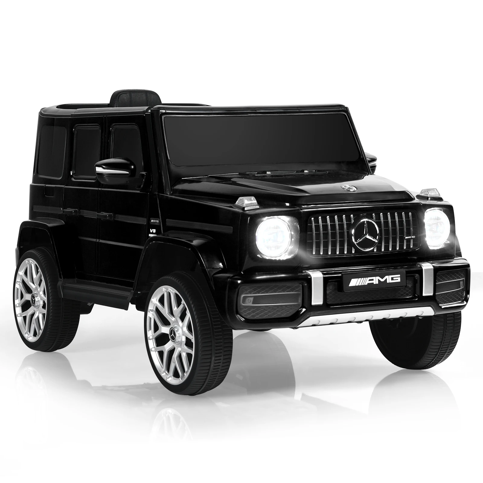 Voiture électrique Benz, Voiture électrique pour enfants avec musique et phare, Voiture électrique 3-5 km/h, comprend une télécommande 2,4 G