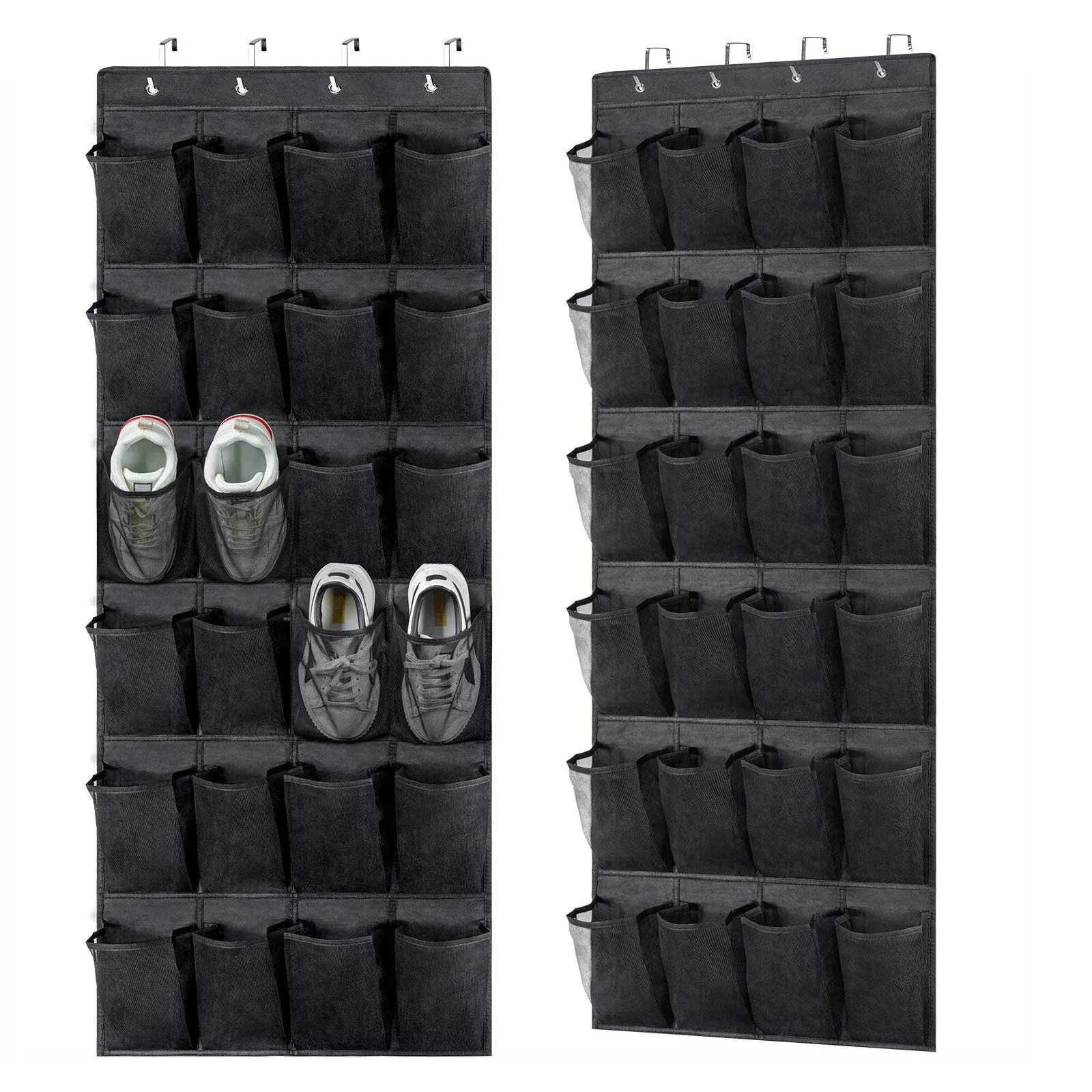 Schuhregal zum Aufhängen über der Tür mit 24/28 großen Netztaschen, hängender Schuh-Organizer für den Kleiderschrank, hängendes Schuhregal JJ2360