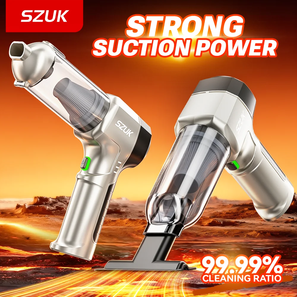Aspirateur de voiture SZUK 18000PA, forte aspiration, aspirateur portable sans fil, mini aspirateur puissant pour voiture aspirateur pour voiture aspirateur voiture souffleur air puissant aspirateurs