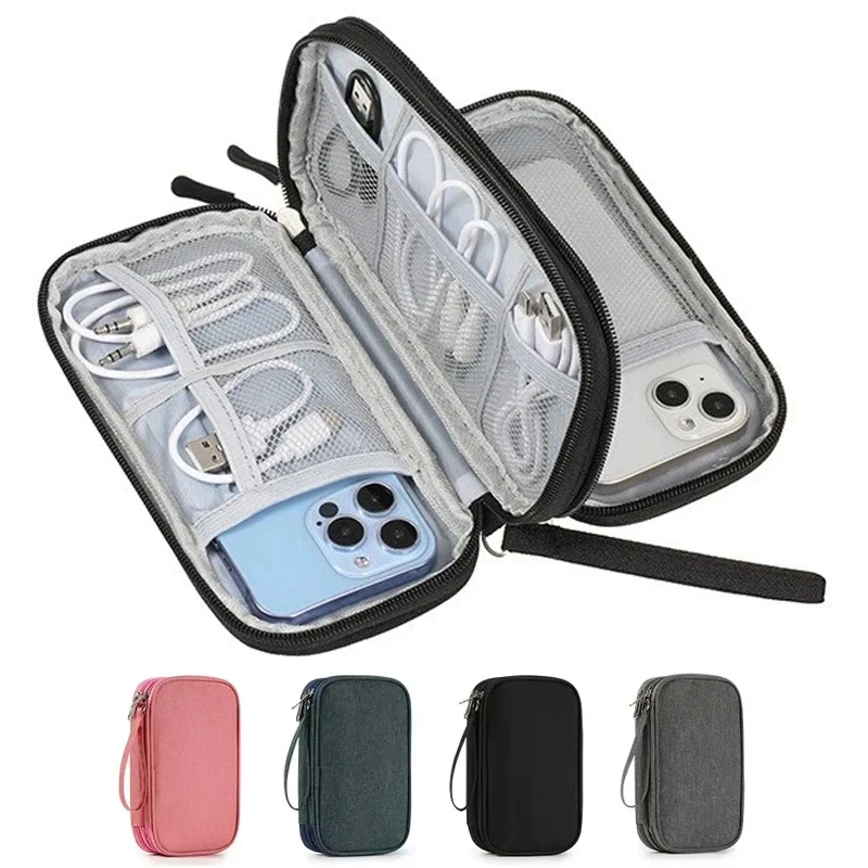 Electronics Organizer Bag Waterproof Carrying Pouch Travel Bags Universal USB Charging Cable Management Storage Bag Accessories